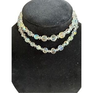 Vintage Two Strand Crystal Necklace